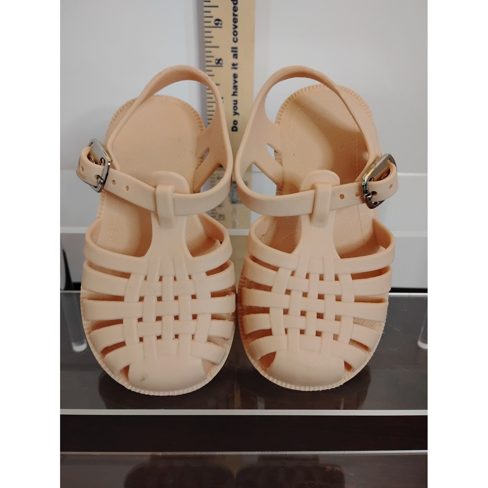 Kids Peach Jelly Fisherman Sandals Size 4 Adjustable Buckle Strap Retro‎ PVC